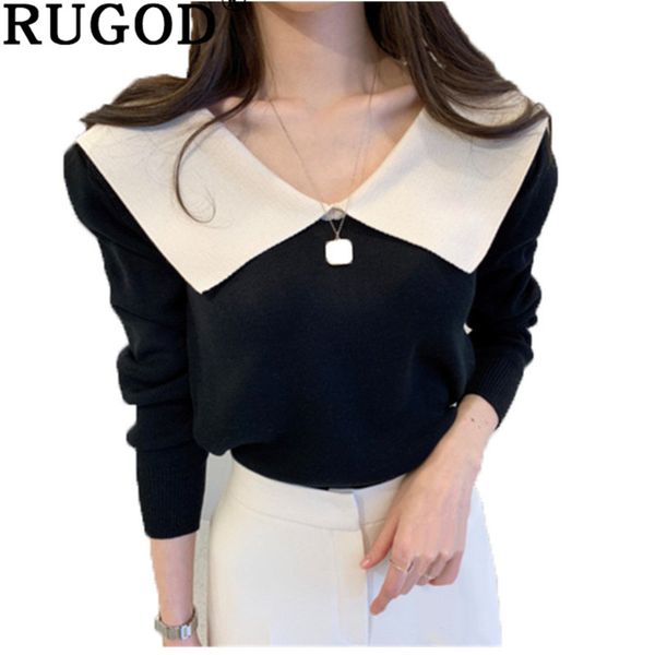 rugod korean patchwork women sweater peter pan collar long sleeve slim knitted pullovers winter clothes women malhas senhora, White;black
rugod korean patchwork women sweater peter pan collar long sleeve slim knitted pullovers winter clothes women malhas senhora, White;black