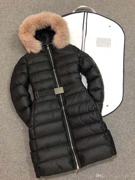 Cla ic tyle women parka hooded with real fox fur collar down jacket female long warm coat outwear, Black
Cla ic tyle women parka hooded with real fox fur collar down jacket female long warm coat outwear, Black