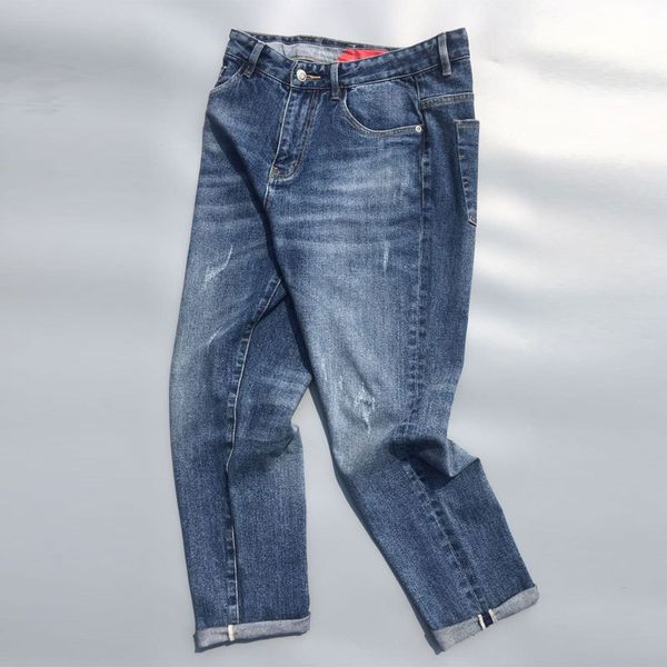 jiubiao 2020 spring new men's jeans straight tube small leg casual pants men's korean nine point pants, Blue
jiubiao 2020 spring new men's jeans straight tube small leg casual pants men's korean nine point pants, Blue