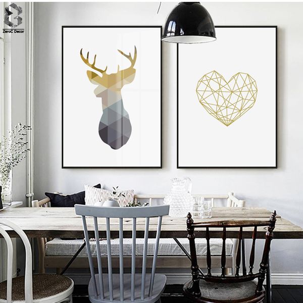 nordic canvas posters and prints wall art geometric deer painting wall pictures for home decoration, gold heart decor
nordic canvas posters and prints wall art geometric deer painting wall pictures for home decoration, gold heart decor