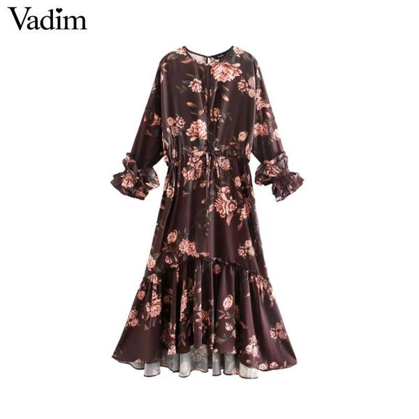 vadim women retor floral print midi dress long sleeve drawstring tie waist female casual stylish a line dresses vestidos qd212, Black;pink
vadim women retor floral print midi dress long sleeve drawstring tie waist female casual stylish a line dresses vestidos qd212, Black;pink