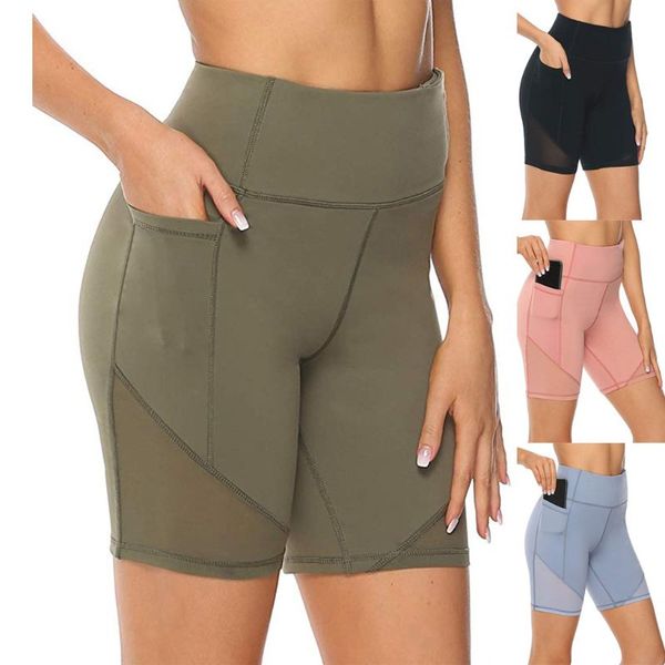 yoga outfits women high waist biker shorts tummy control solid color mesh splice compression leggings running tights with pocket, White;red
yoga outfits women high waist biker shorts tummy control solid color mesh splice compression leggings running tights with pocket, White;red