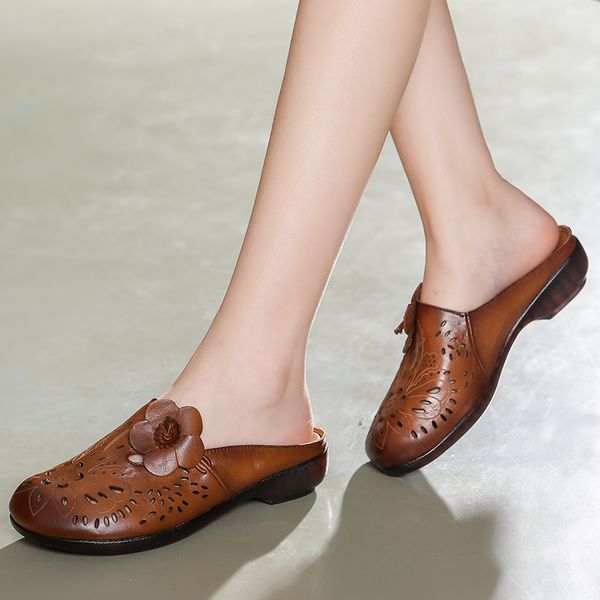 alishinrey 2020 new summer women slippers handmade genuine leather women flip flop retro shoes flower flat summer shoes, Black
alishinrey 2020 new summer women slippers handmade genuine leather women flip flop retro shoes flower flat summer shoes, Black