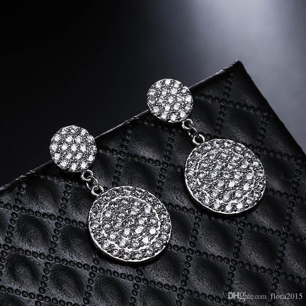 boucle d'oreille pendante femme micro paved cubic zirconia fashion round shaped design bijoux accessories for women wedding, Silver
boucle d'oreille pendante femme micro paved cubic zirconia fashion round shaped design bijoux accessories for women wedding, Silver