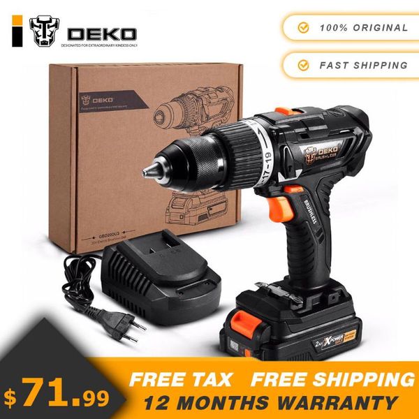 deko gbd20du3 20-volt max brushless electric impact drill cordless screwdriver 2 ah lithium-ion battery 13mm 2-speed 58nm torque
deko gbd20du3 20-volt max brushless electric impact drill cordless screwdriver 2 ah lithium-ion battery 13mm 2-speed 58nm torque