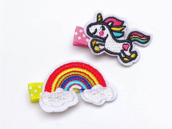 boutique 10pcs fashion cute embroidery unicorn hairpins solid rainbow horse hair clips princess headwear ins hair accessories, Slivery;white
boutique 10pcs fashion cute embroidery unicorn hairpins solid rainbow horse hair clips princess headwear ins hair accessories, Slivery;white
