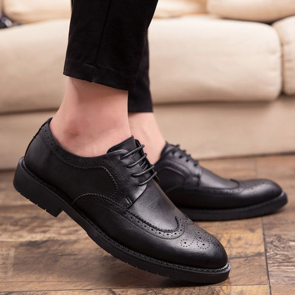 autumn office shoes for men fashion men's business lace-up shoes non-slip casual paisley single totem leather e55, Black
autumn office shoes for men fashion men's business lace-up shoes non-slip casual paisley single totem leather e55, Black