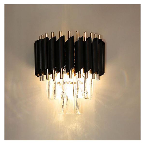 modern crystal wall light black color clear crystal wall bracket luxurious wall sconces lamp for bedroom living room
modern crystal wall light black color clear crystal wall bracket luxurious wall sconces lamp for bedroom living room