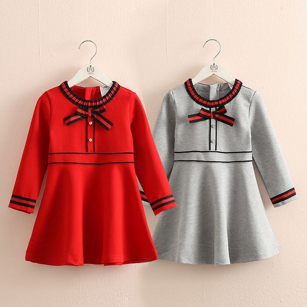 baby round neck dress autumn new girls children's clothing children's bow dress, Red;yellow
baby round neck dress autumn new girls children's clothing children's bow dress, Red;yellow