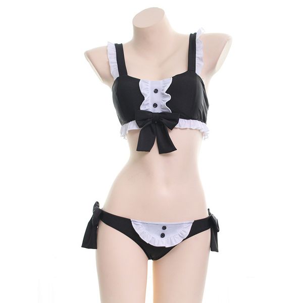 anime costumes black bow cute maid wear uniform kawaii temptation shoulder strap princess dress skirt set exotic apparel, Red;black
anime costumes black bow cute maid wear uniform kawaii temptation shoulder strap princess dress skirt set exotic apparel, Red;black