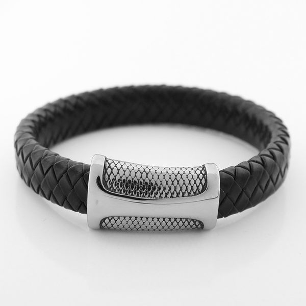 men wristband 12mm simple wide genuine braided leather bracelet never fade 316l stainless steel punk snake skin magnet clasp, Golden;silver
men wristband 12mm simple wide genuine braided leather bracelet never fade 316l stainless steel punk snake skin magnet clasp, Golden;silver
