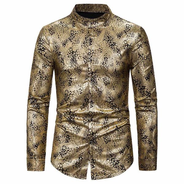 shirt 2019 new style spring and summer men's casual pattern stand collar button long sleeve shirt #3, White;black
shirt 2019 new style spring and summer men's casual pattern stand collar button long sleeve shirt #3, White;black