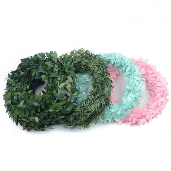 7m plastic garland green rose leaf iron wire artificial flower vine rattan for wedding car decoration diy wreath flowers
7m plastic garland green rose leaf iron wire artificial flower vine rattan for wedding car decoration diy wreath flowers