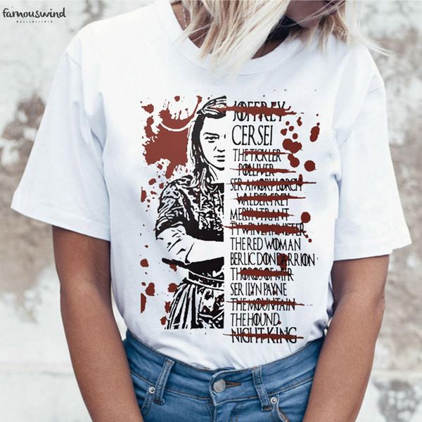 tshirt game of thrones arya stark not today mother snow t shirt women t shirt female tee jon dragons, White
tshirt game of thrones arya stark not today mother snow t shirt women t shirt female tee jon dragons, White