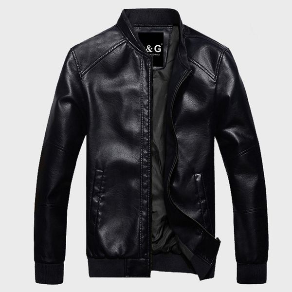 2016 autumn men thin leather jacket youth large size casual coat korean-style slim fit baseball uniform, Black
2016 autumn men thin leather jacket youth large size casual coat korean-style slim fit baseball uniform, Black