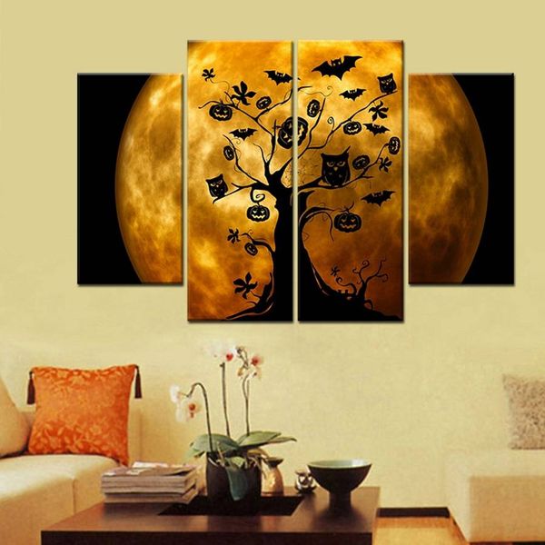 4pcs/set unframed halloween moonlight tree bat pumpkin shadow print on canvas wall art picture for home and living room decor
4pcs/set unframed halloween moonlight tree bat pumpkin shadow print on canvas wall art picture for home and living room decor