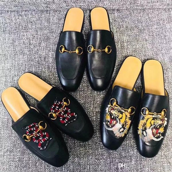 dermal sole authentic cowhide baotou half slippers embroidery animal patterns woman flat bottom slippers designer luxury leather woman shoes, Black
dermal sole authentic cowhide baotou half slippers embroidery animal patterns woman flat bottom slippers designer luxury leather woman shoes, Black