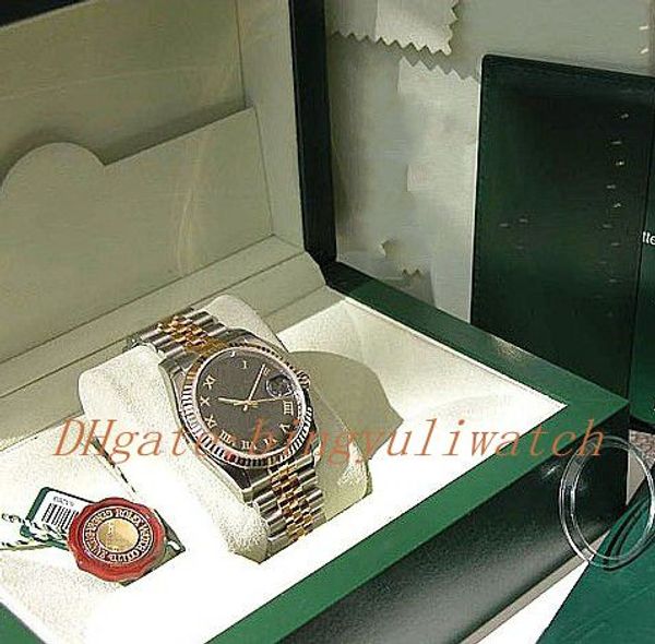 new factory luxury asia 2813 automatic movement 36mm date just men ss / 18k yg mens black jubilee roman gift 116233 with original box, Slivery;brown
new factory luxury asia 2813 automatic movement 36mm date just men ss / 18k yg mens black jubilee roman gift 116233 with original box, Slivery;brown