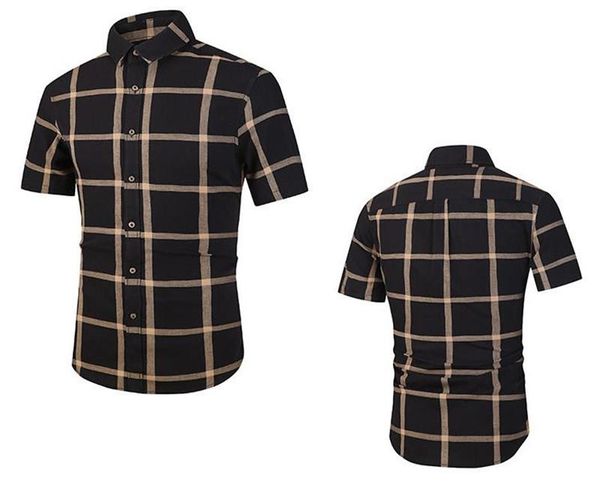 mens casual shirts fashion summer mens short sleeve male shirts plaid print designer, White;black
mens casual shirts fashion summer mens short sleeve male shirts plaid print designer, White;black