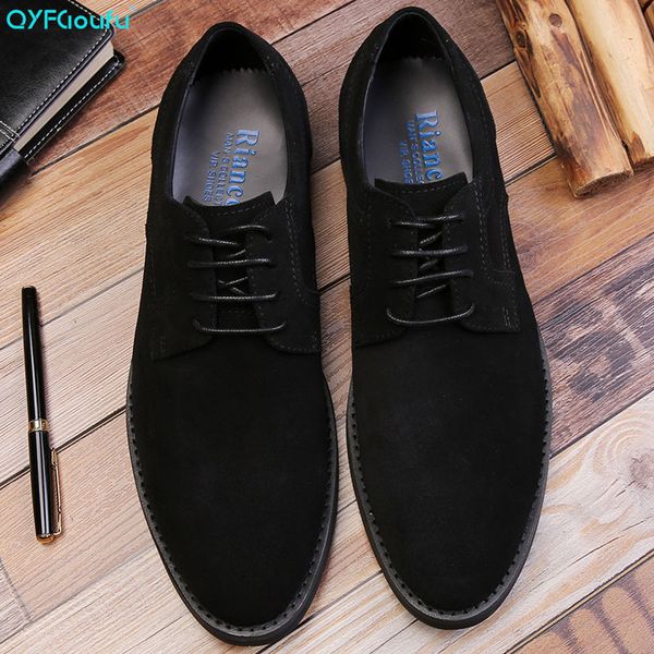 qyfcioufu suede mens dress shoes fashion lace-up genuine leather formal shoes men business office, Black
qyfcioufu suede mens dress shoes fashion lace-up genuine leather formal shoes men business office, Black