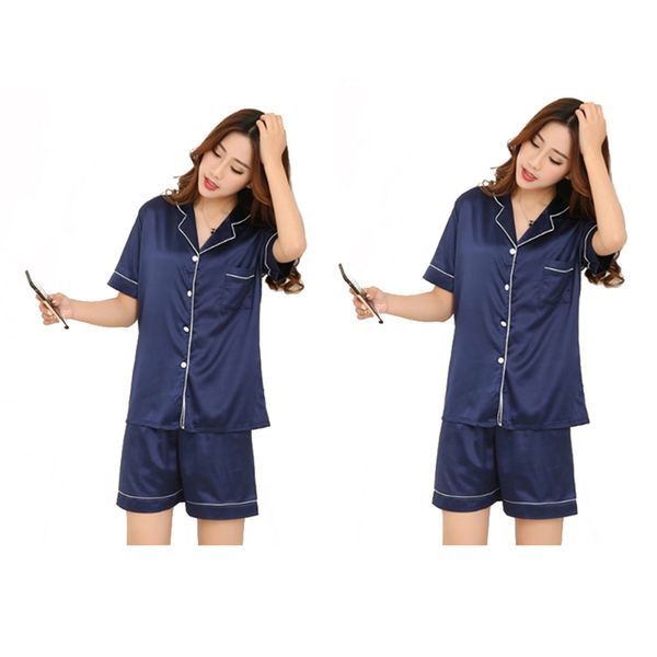 2 шт женщины плюс размер с коротким рукавом пижамы homewear night wear v-образным вырезом пижамы комплекты deep blue, xl, White
2 шт женщины плюс размер с коротким рукавом пижамы homewear night wear v-образным вырезом пижамы комплекты deep blue, xl, White
