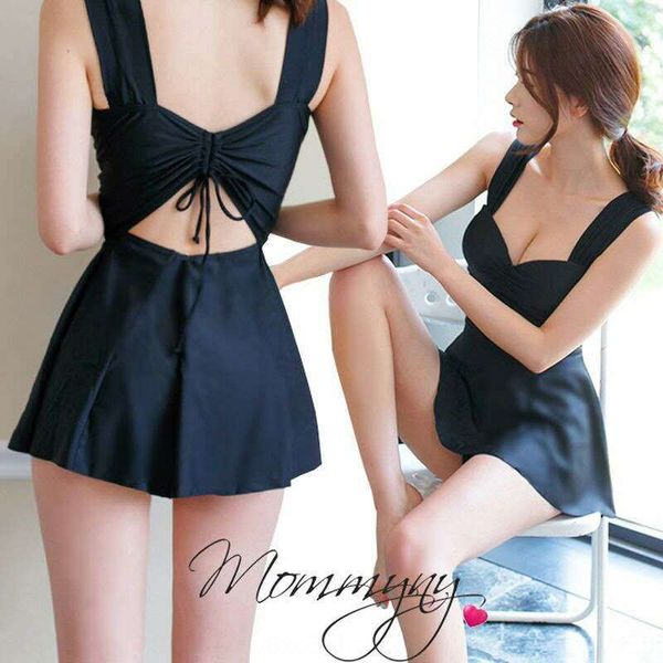 2019 small chest gathered solid color unbacked dress dress swimsuit jumpsuit skirt one-piece skirt swimsuit female, White;black
2019 small chest gathered solid color unbacked dress dress swimsuit jumpsuit skirt one-piece skirt swimsuit female, White;black