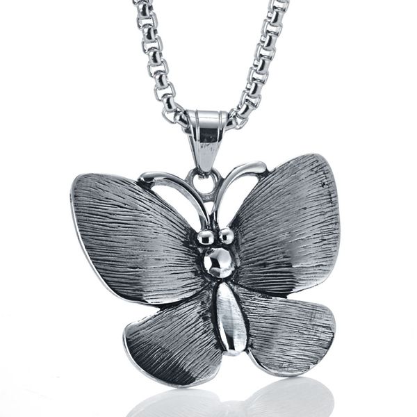 europe and america titanium steel casting butterfly pendant retro crow cool men's stainless steel cool insect necklace accessori, Silver
europe and america titanium steel casting butterfly pendant retro crow cool men's stainless steel cool insect necklace accessori, Silver