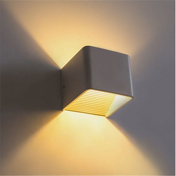 modern style 3w square aluminum led wall lamp indoor decor