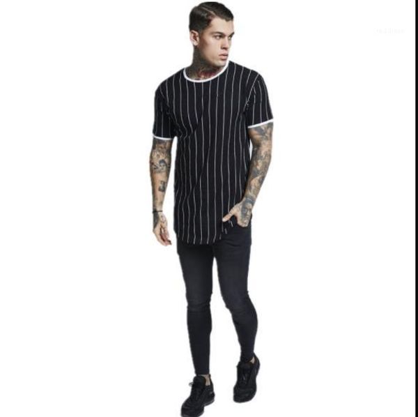 long tshirt summer black dark green longline short sleeved tees mens cotton striped, White;black
long tshirt summer black dark green longline short sleeved tees mens cotton striped, White;black