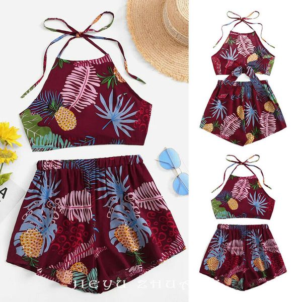 kids girl party summer vest floral short pant clothes plant pineapple bandage + loose shorts set, White
kids girl party summer vest floral short pant clothes plant pineapple bandage + loose shorts set, White