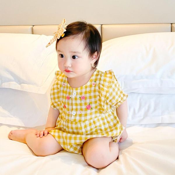 summer 2020 baby girls cotton short sleeve o neck plaid floral print casual cute jumpsuits kids bodysuits infant clothes, Blue
summer 2020 baby girls cotton short sleeve o neck plaid floral print casual cute jumpsuits kids bodysuits infant clothes, Blue