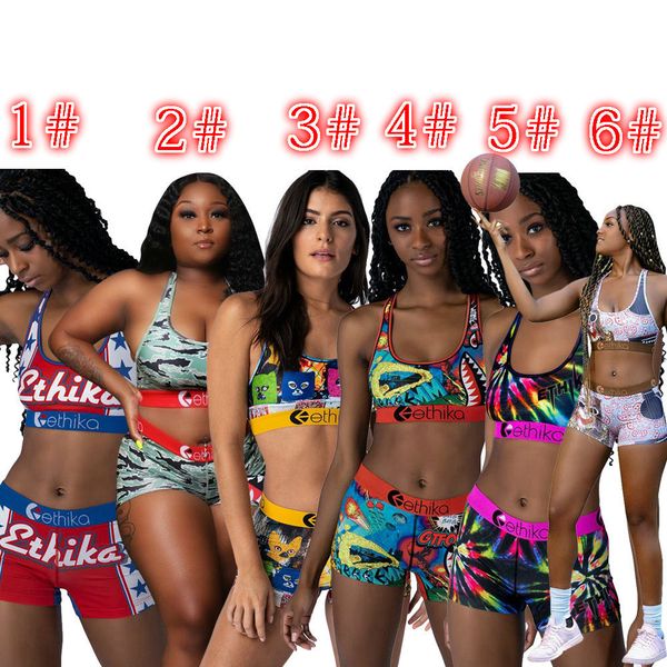 women designer ethikar swimdress two piece set sleeveless vest shorts international station fashion summer printing swimwear sell t32, White;black
women designer ethikar swimdress two piece set sleeveless vest shorts international station fashion summer printing swimwear sell t32, White;black