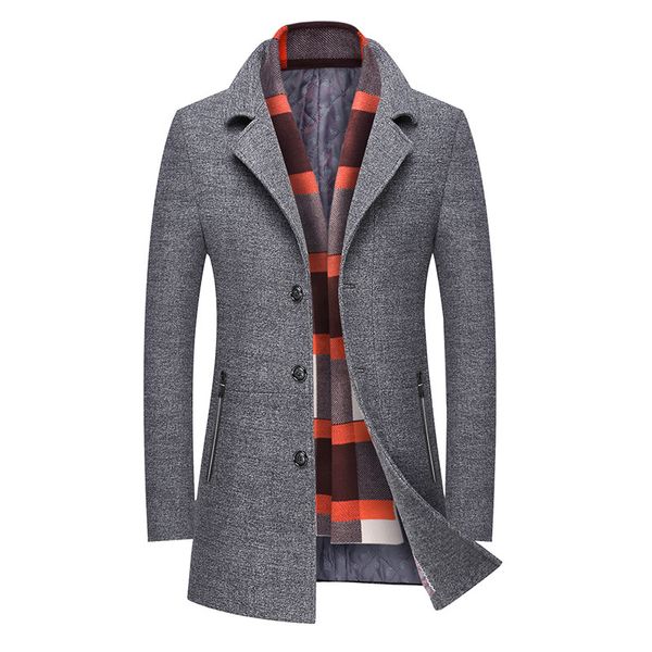 middle-aged man cloth business men's wear scarf collar wool coat lapels male or long trench coat fashion 2020 new style overcoat, Black
middle-aged man cloth business men's wear scarf collar wool coat lapels male or long trench coat fashion 2020 new style overcoat, Black