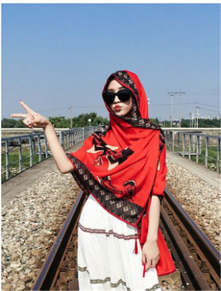 aiyou retro art wooden beads fringe korean version of joker with long red scarf scarf female travel sunscreen shawl, Blue;gray
aiyou retro art wooden beads fringe korean version of joker with long red scarf scarf female travel sunscreen shawl, Blue;gray