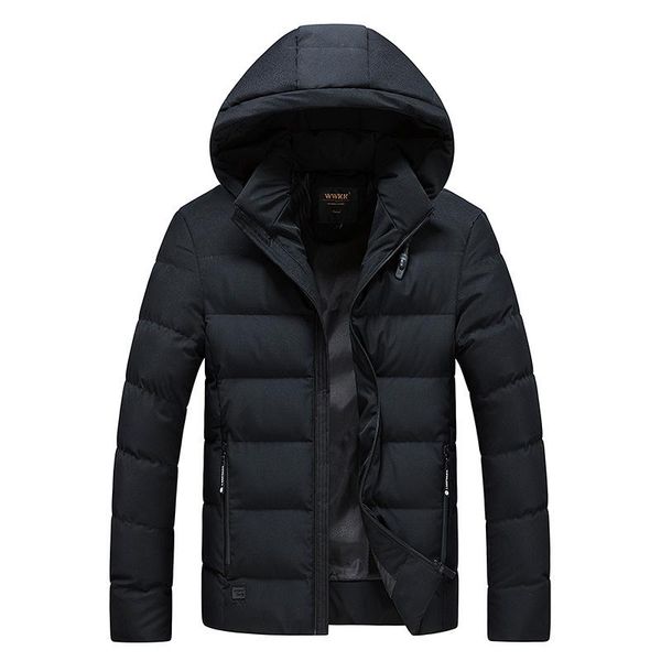 men's casual parkas solid color fleece autumn winter jacket men hooded standard warn padded overcoat man outwear street wear, Black
men's casual parkas solid color fleece autumn winter jacket men hooded standard warn padded overcoat man outwear street wear, Black