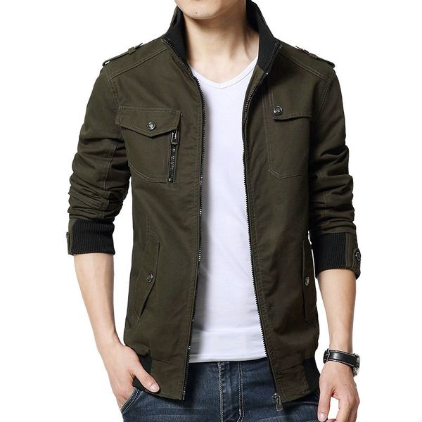 men's jackets autumn spring coat men cotton slim fashion washed epaulet pockets solid color stand collar zipper male wild clothing, Black;brown
men's jackets autumn spring coat men cotton slim fashion washed epaulet pockets solid color stand collar zipper male wild clothing, Black;brown