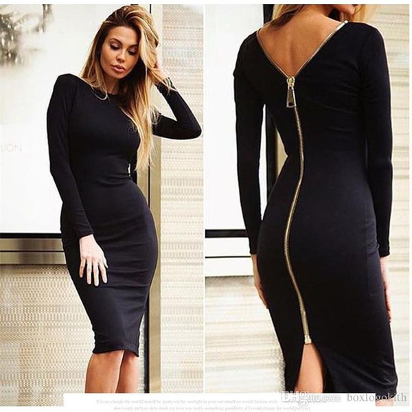 solid color slim long sleeved crew neck bodycon dresses womens fashion dresses women party dresses back zipper autumn, White;black
solid color slim long sleeved crew neck bodycon dresses womens fashion dresses women party dresses back zipper autumn, White;black