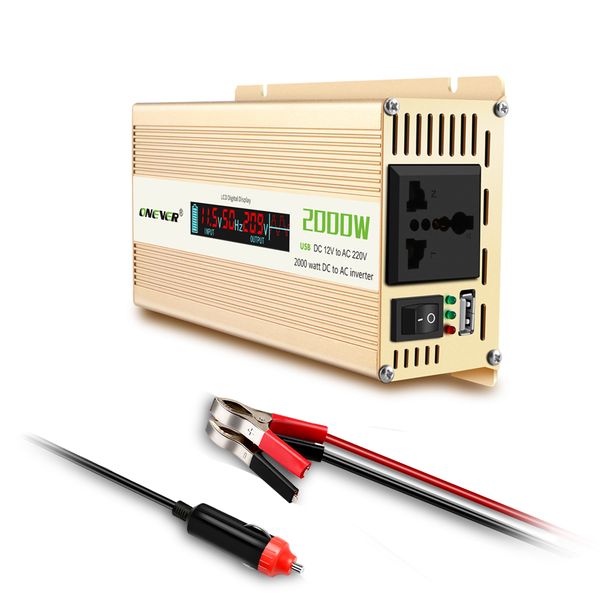 2000w car inverter converter modified sine wave car power inverter converter dc 12v to ac 220v with lcd digital display
2000w car inverter converter modified sine wave car power inverter converter dc 12v to ac 220v with lcd digital display