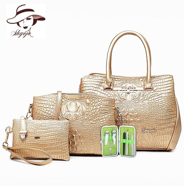 classic 4pcs/set fashion pu leather women crocodile pattern messenger bags purse clutch handbag butterfly tote sac a main
classic 4pcs/set fashion pu leather women crocodile pattern messenger bags purse clutch handbag butterfly tote sac a main