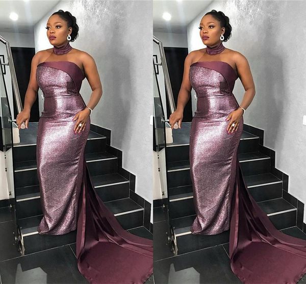 purple sequin mermaid prom dress vintage sparkly halter evening gown luxury african formal party evening dresses plus size, Black
purple sequin mermaid prom dress vintage sparkly halter evening gown luxury african formal party evening dresses plus size, Black