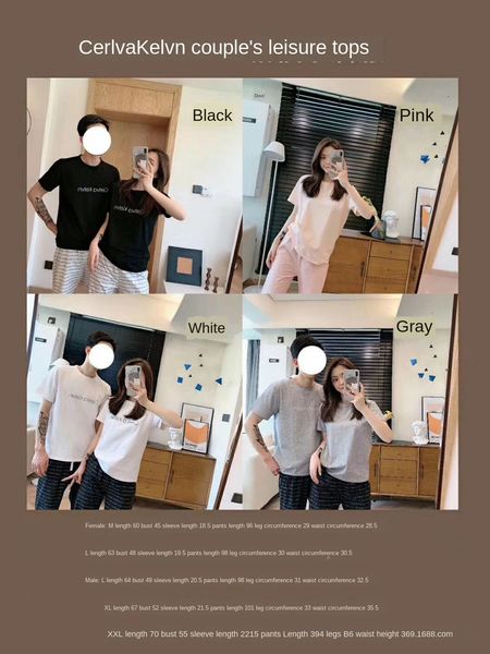 cerlva kelvn pajamas cotton short-sleeved pants two-piece trousers home clothes suit autumn thin ck couple's home clothes, Blue;red
cerlva kelvn pajamas cotton short-sleeved pants two-piece trousers home clothes suit autumn thin ck couple's home clothes, Blue;red