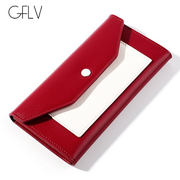 gflv brand minimalist envelope wallets women fashion panelled hasp long purse pu leather phone wallet clutch wallet, Red;black
gflv brand minimalist envelope wallets women fashion panelled hasp long purse pu leather phone wallet clutch wallet, Red;black