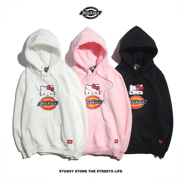 dickies привет котенок с длинным рукавом футболки девушку 100% хлопок человек тенниска женщина рубашки тройники dickies сша бренд осень зима, White;black 
dickies привет котенок с длинным рукавом футболки девушку 100% хлопок человек тенниска женщина рубашки тройники dickies сша бренд осень зима, White;black