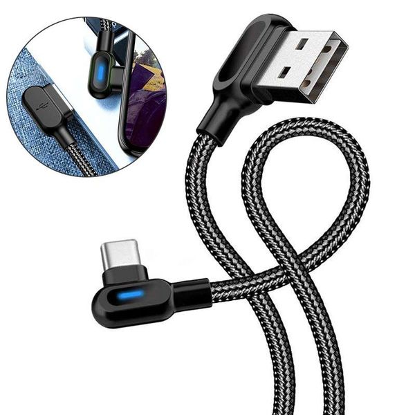 Double Elbow Type-C Micro USB Cables Fast Charge 90 Degree Cable With Light For Samsung Huawei Mobile Phone Charger Cord Adapter Data Cable
Double Elbow Type-C Micro USB Cables Fast Charge 90 Degree Cable With Light For Samsung Huawei Mobile Phone Charger Cord Adapter Data Cable