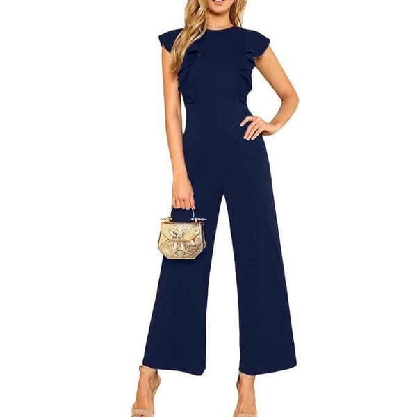 women's jumpsuits & rompers summer women o-neck loose casual solid chiffon sleeveles ruffled wide-leg slim waist pants clothing, Black;white
women's jumpsuits & rompers summer women o-neck loose casual solid chiffon sleeveles ruffled wide-leg slim waist pants clothing, Black;white