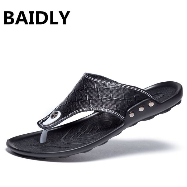 baidly casual men flip flops summer slippers british man beach sandals cow leather lazy leather flip flop big size 38-46, Black
baidly casual men flip flops summer slippers british man beach sandals cow leather lazy leather flip flop big size 38-46, Black