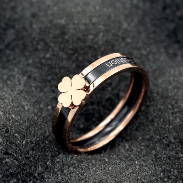 fashion personality two in one titanium steel rose gold flower ring english black ring for women jewelry gift wholesale, Slivery;golden
fashion personality two in one titanium steel rose gold flower ring english black ring for women jewelry gift wholesale, Slivery;golden