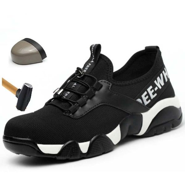 men steel toe work safety shoes lightweight breathable reflective casual sneaker prevent piercing protective boots shoes male, Black
men steel toe work safety shoes lightweight breathable reflective casual sneaker prevent piercing protective boots shoes male, Black