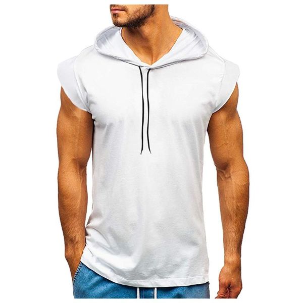 men' tank men fitness muscle print sleeveless hooded bodybuilding pocket tight-drying summer shirt for, White;black
men' tank men fitness muscle print sleeveless hooded bodybuilding pocket tight-drying summer shirt for, White;black