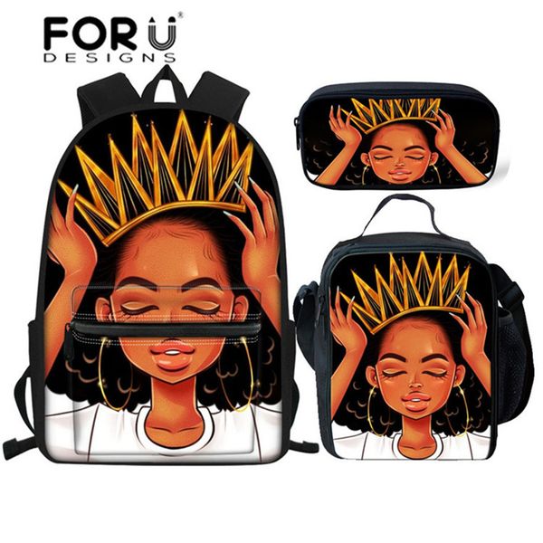 forudesigns backpack for school kids 3pcs school bags set teenagers black queen african girls junior schoolbag children satchel
forudesigns backpack for school kids 3pcs school bags set teenagers black queen african girls junior schoolbag children satchel